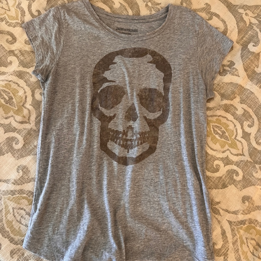 Zadig & Voltaire Heather Gray Tee - Picture 2 of 2
